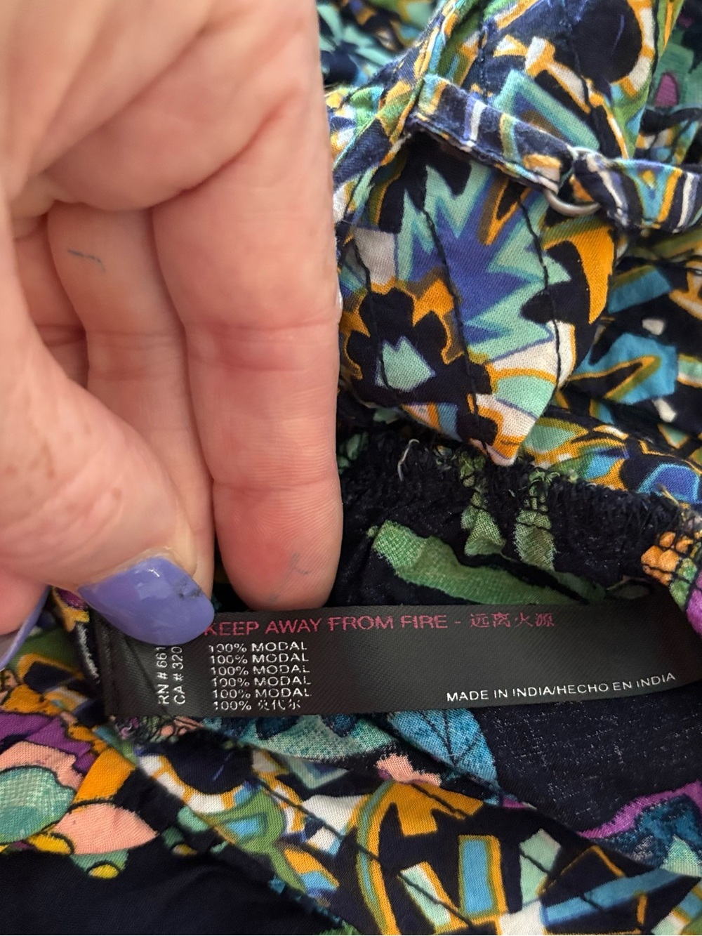 Anthropologie Vega Lounge Rio Harem Jumpsuit Small Floral Boho Balloon Leg - Picture 7 of 7